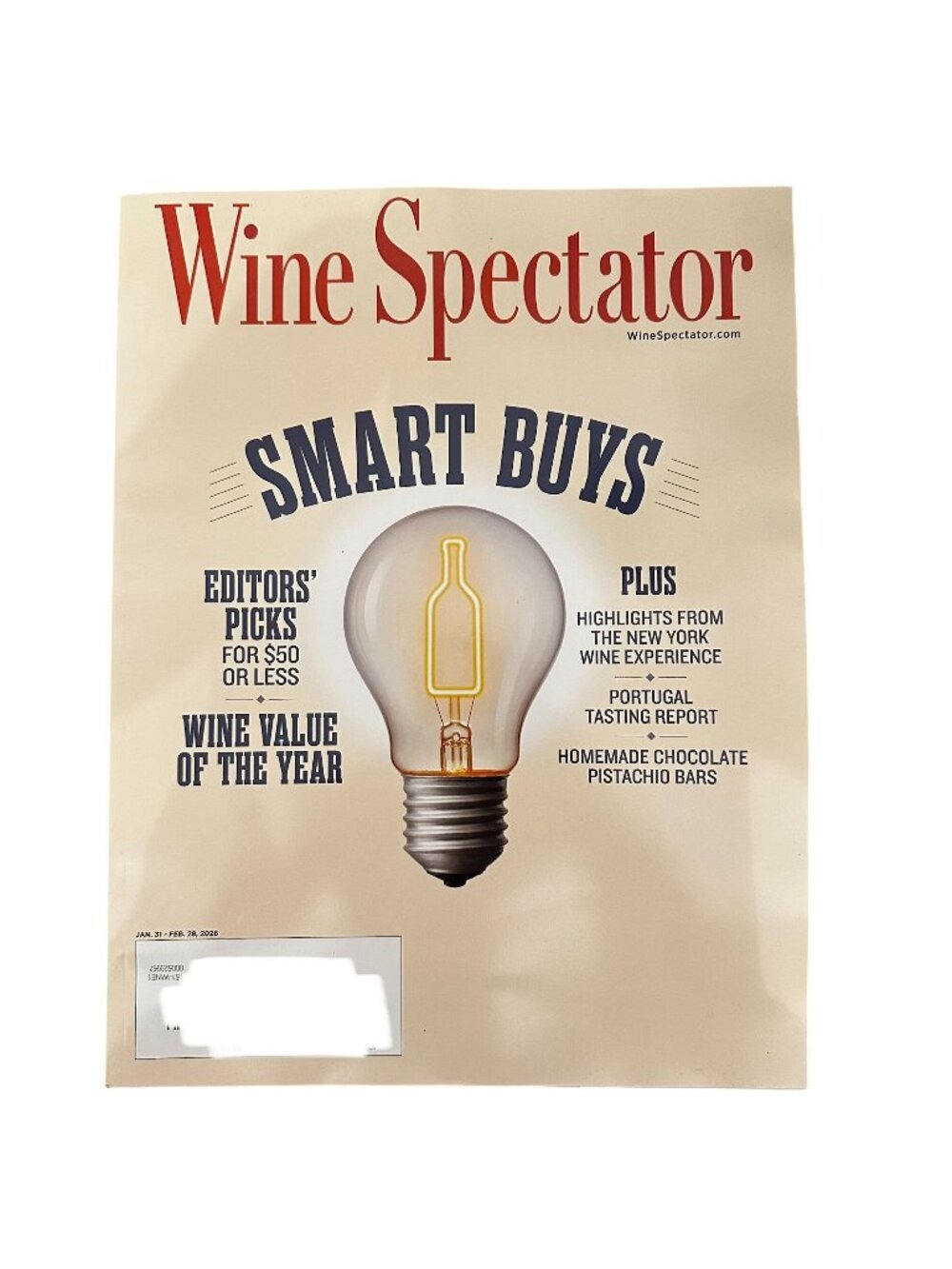 Wine Spectator Magazine January/February 2026 Editor's Picks Under $50 Smart Buy